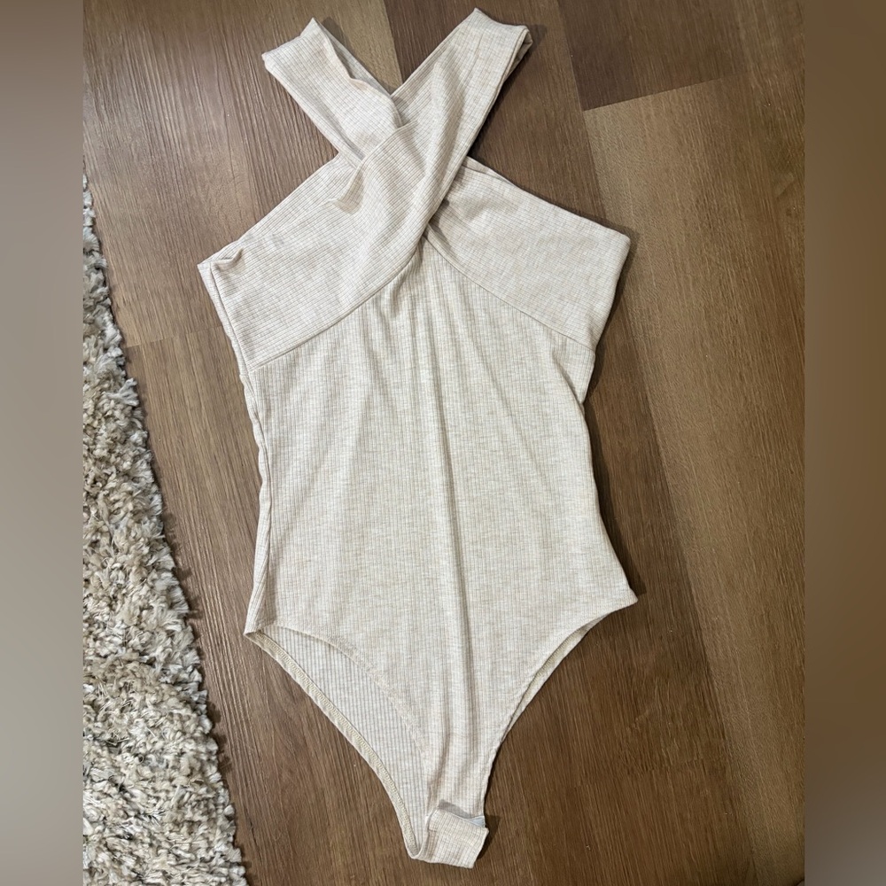 Magnolia Cream Ribbed One-Piece Bodysuit